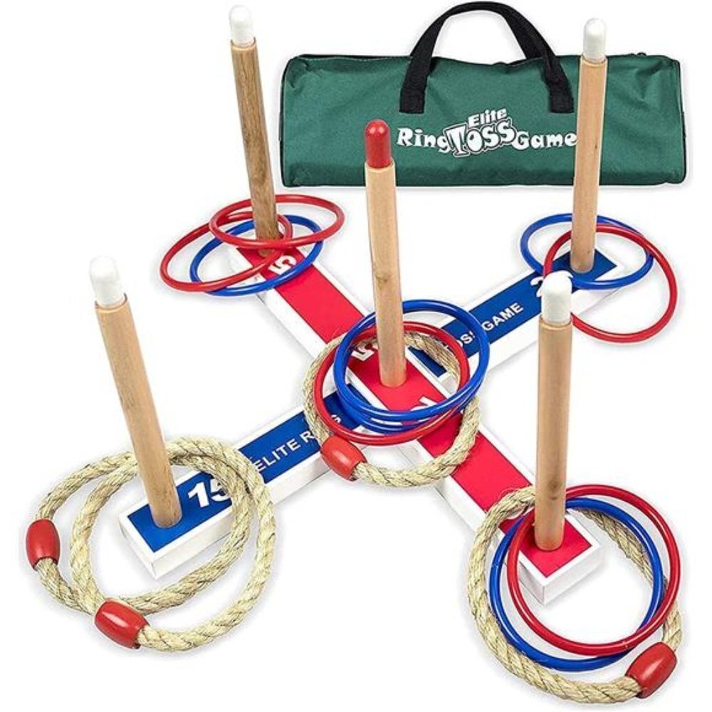 Outdoor Ring Toss Game Set - Backyard Lawn Games for Family